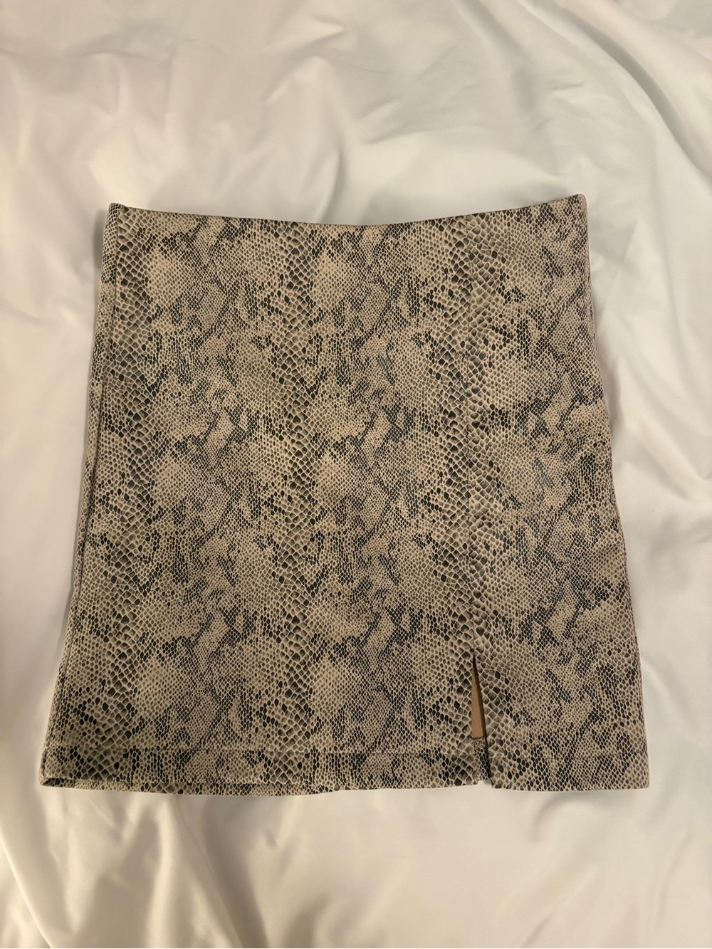 Snake Skin Print Mini Skirt